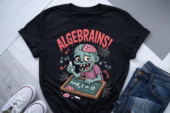 Algebrains Halloween Zombie Shirt PNG: The Ultimate Math Pun