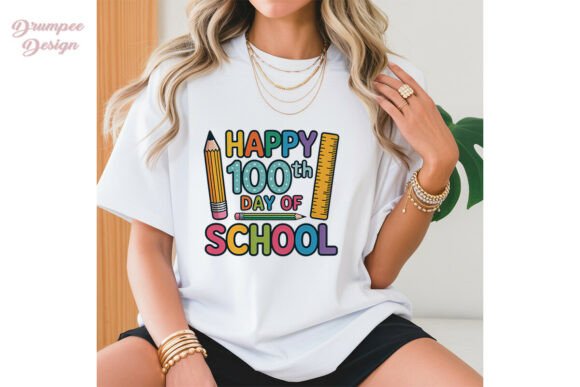 Celebrating Milestones with the Happy 100th Day of School PNG Clipart