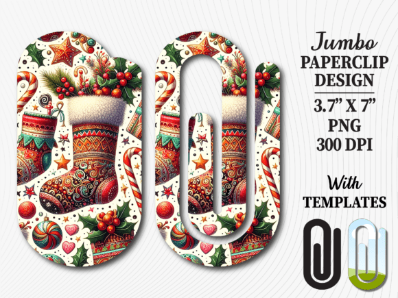 Christmas Stocking Jumbo Paperclip