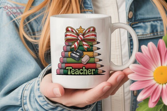 Christmas Teacher Pencils PNG Clipart for Creative Projects