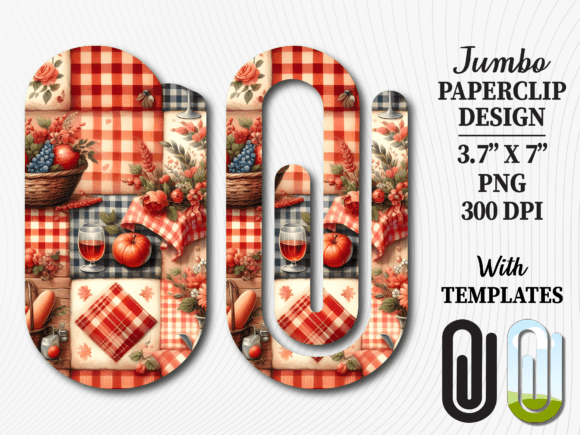 Country Picnic Gingham Jumbo Paperclip