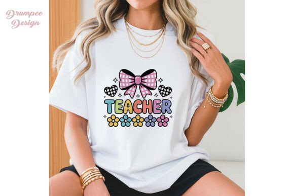 Cute Teacher Bow Checkered PNG Clipart