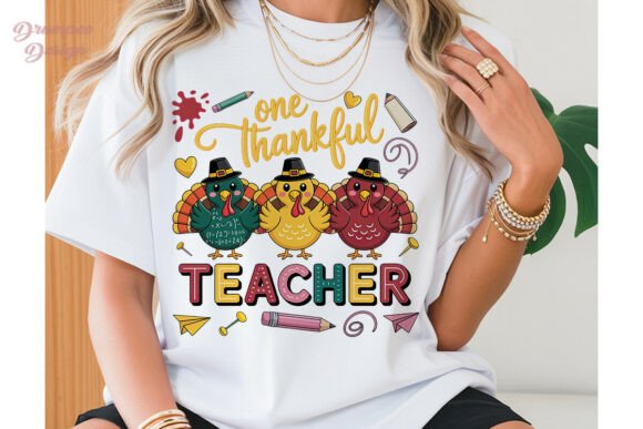 One Thankful Teacher Sublimation Design