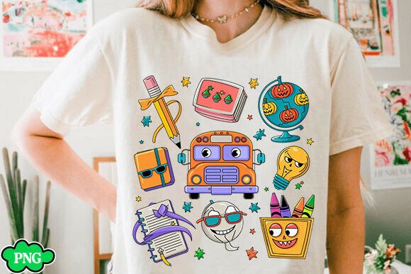 Pastel Halloween School Png, Cute Back