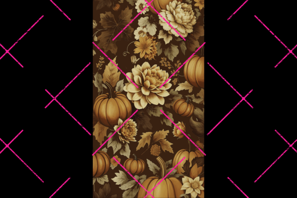 Pumpkin Autumn Leaves Flowers Botanical Design