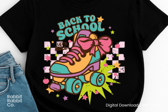 Retro Roller Skate PNG SVG Back School