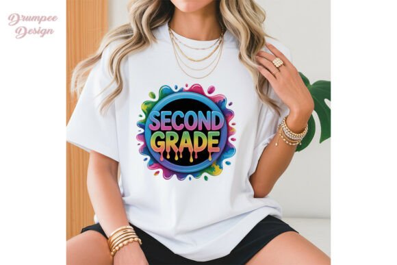 Second Grade Teacher Sublimation PNG: Elevating Classroom Appreciation and Creative Merchandise