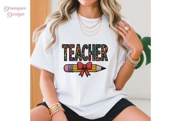 Teacher Leopard Pencil Sublimation PNG: Elevate Your Designs