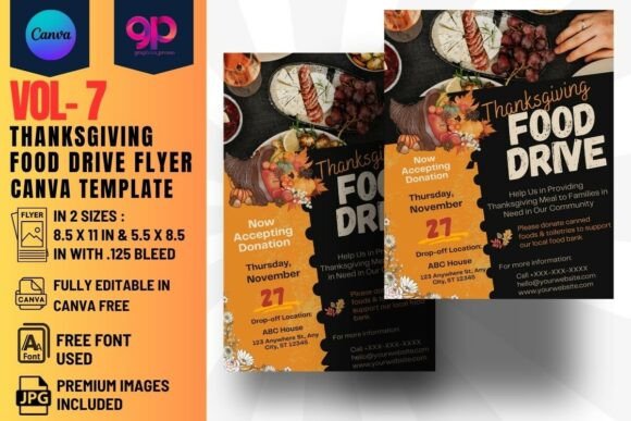 Thanksgiving Food Drive Flyer VOL-7: A Practical Evaluation for Community Organizers