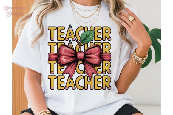 Unleashing Creativity with the Teacher Pencil Bow Sublimation Design
